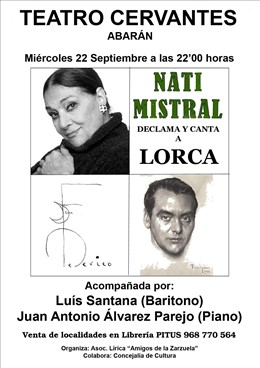Cartel anunciados de la cantante Nati Mistral