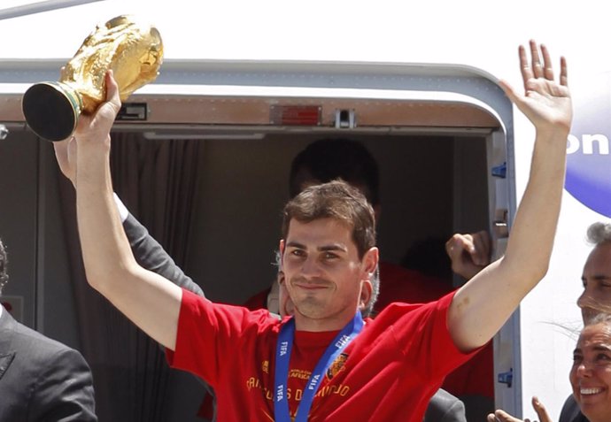 Casillas y La copa del Mundo en Madrid