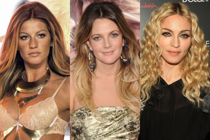 Gisele Bündchen, Drew Barrymore y Madonna apuestan por las raíces negras