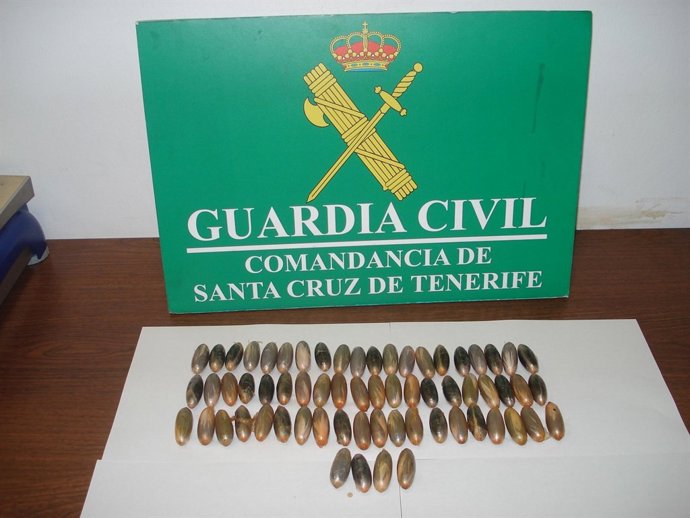 Las 64 cápsulas que llevaba el detenido en su cuerpo