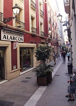 Imagen de la céntrica calle de las Tiendas, en Almería