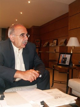 Ricardo Peralta durante la entrevista