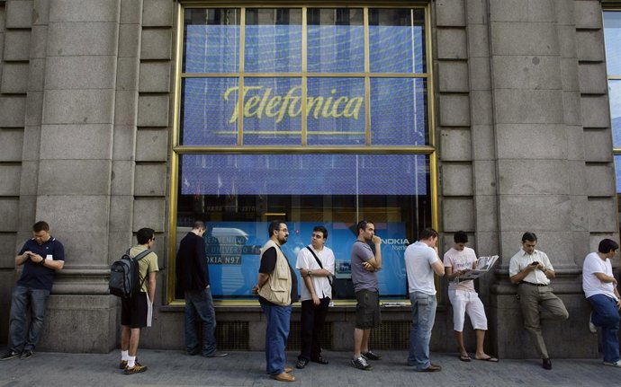 Fachada de Telefónica en Madrid