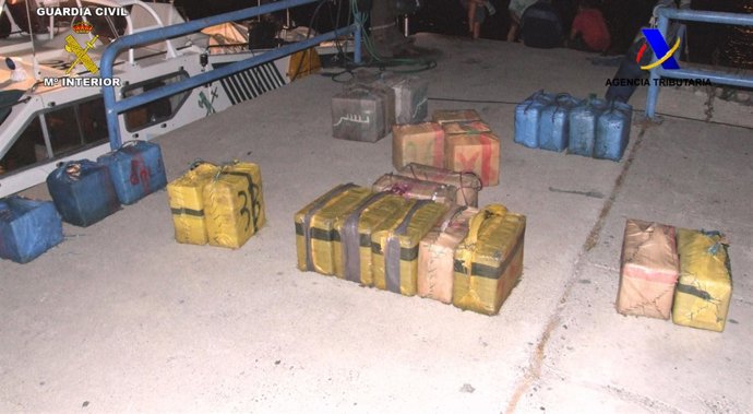 Parte del material intervenido