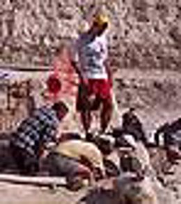 Imágenes de unas tareas de excavación