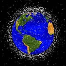 Basura espacial que rodea a la Tierra