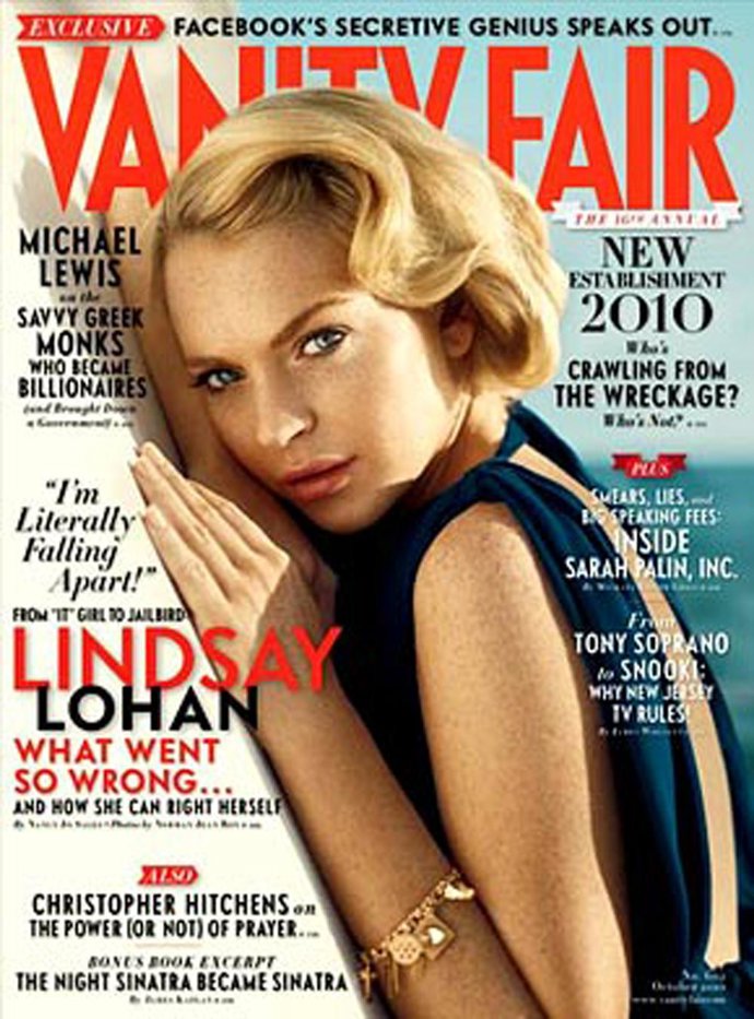 Lindsay Lohan, portada de la revista 'Vanity Fair' para el mes de octubre 