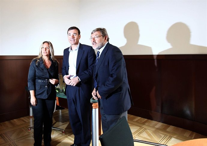 Tomás Gómez, Trinidad Jiménez y Jaime Lissavetzky