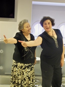 Maria Galiana y  Berta Ojea en la presentación de 'Fugadas'