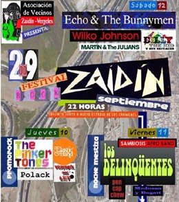 Cartel del pasado Festival de Rock del Zaidín