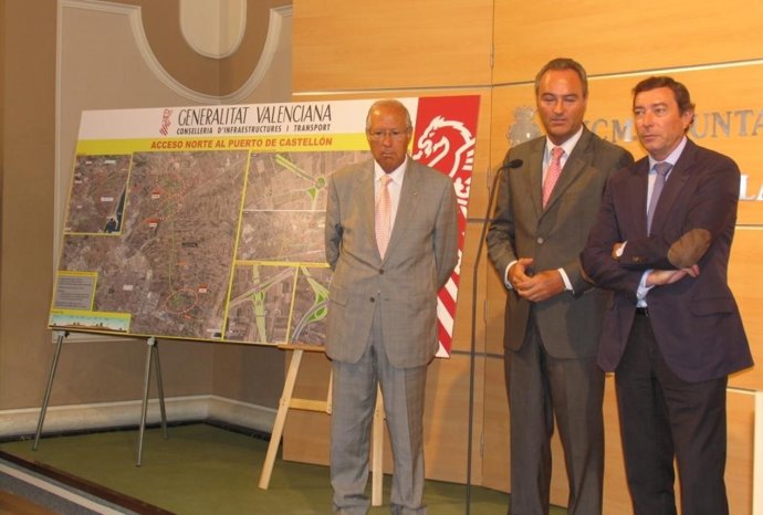 Alberto Fabra y Mario Flores en el acto de Castellón.