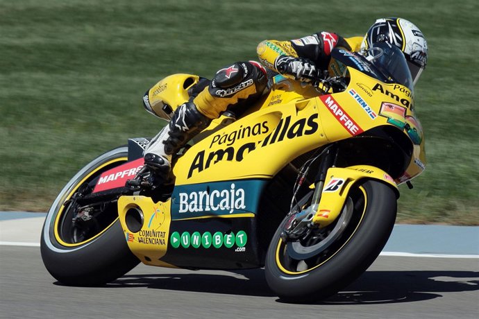 El piloto Héctor Barberà durante la celebración del Gran Premio de Indianápolis 