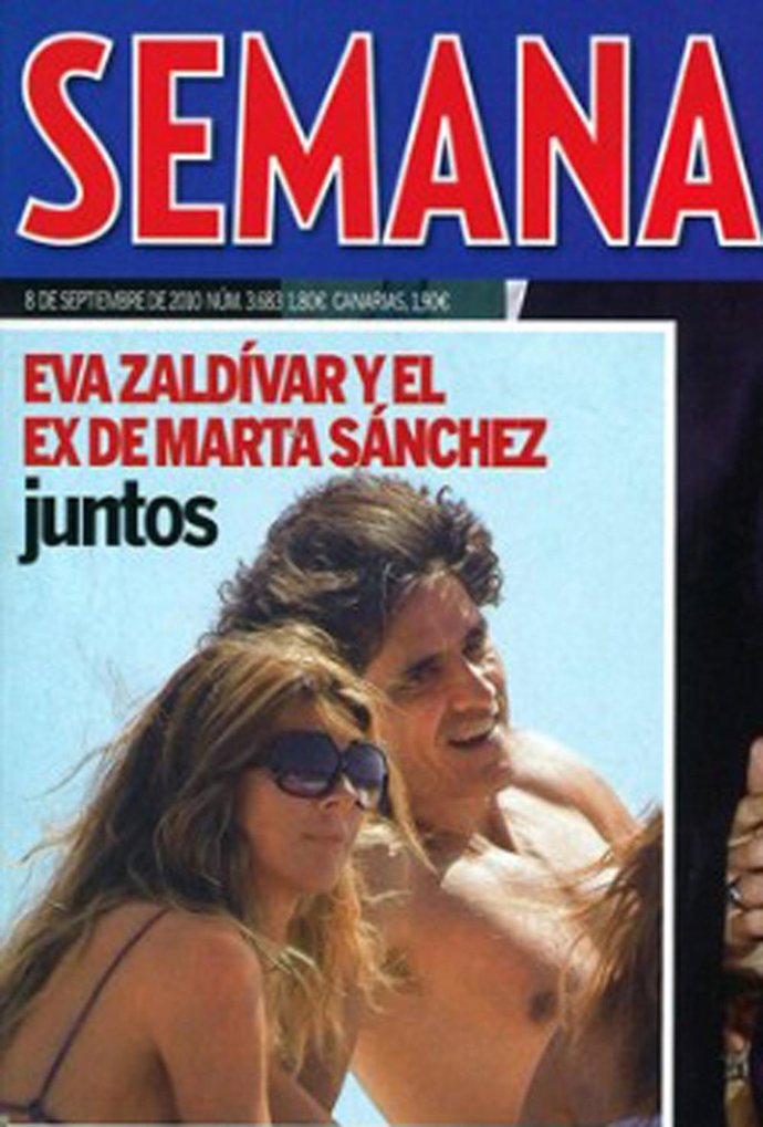 Eva Zaldívar y Jesús Cabanas en la portada de la revista 'Semana'