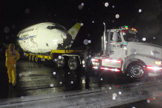 Avión siniestrado en el aeropuerto Gustavo Rojas Pinillas de San Andrés