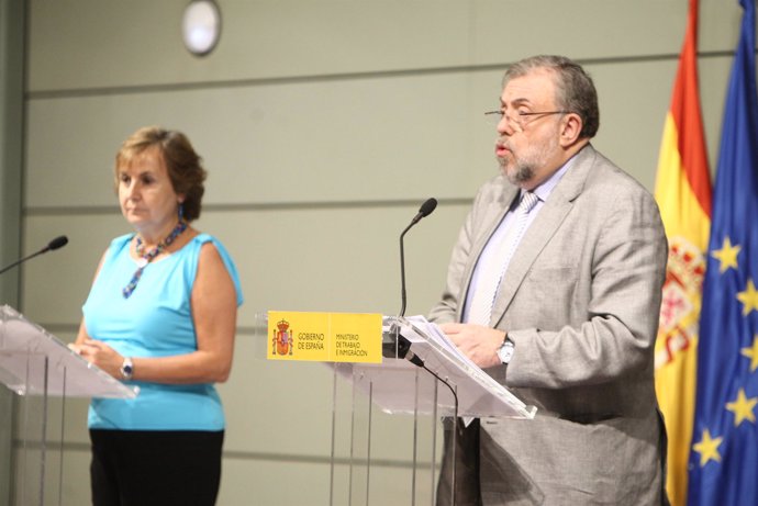secretario de Estado de la Seguridad Social, Octavio Granado, y la secretaria ge