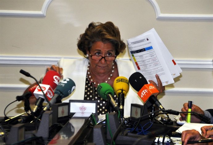 Barberá en la rueda de prensa