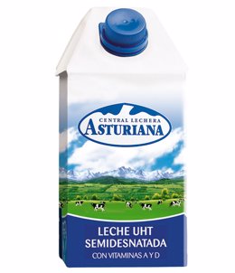 Botella de la Central Lechera Asturiana