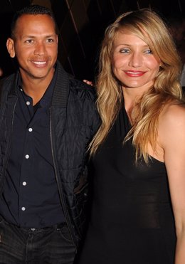 El jugador de béisbol Alex Rodriguez y la actriz Cameron Diaz 