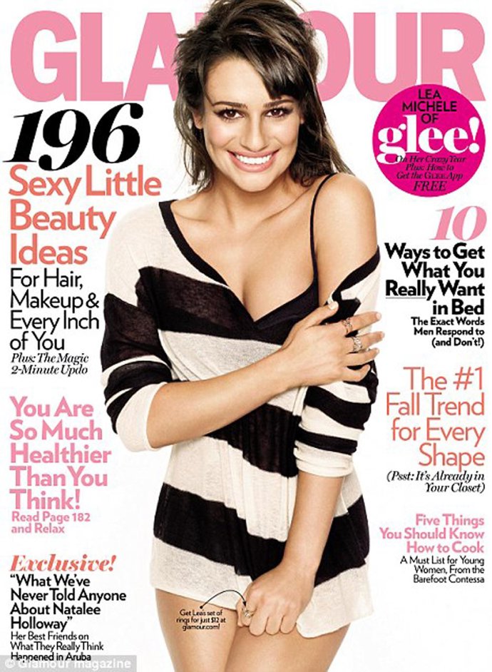 La actriz de la serie 'Glee' Lea Michele es portada de la revista 'Vogue'