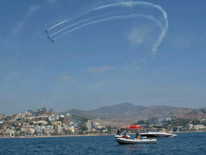 Espectáculo aéreo en Málaga