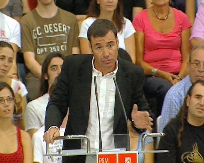 Tomás Gómez, durante su presentación