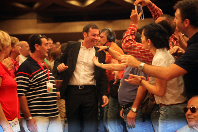 Tomás Gómez, durante su presentación