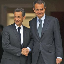 Zapatero y Sarkozy en Moncloa