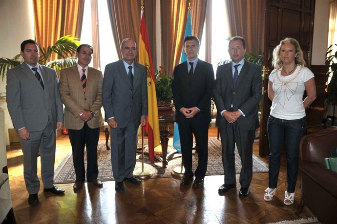 Un momento de la visita del jefe de Gobierno de Buenos Aires.