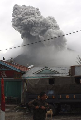 Volcán indonesio de Sinabung