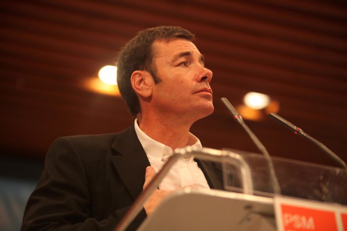 Tomás Gómez durante la presentación de su candidatura