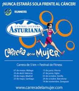 Cartel de la VI Carrera de la Mujer Leche Central Asturiana