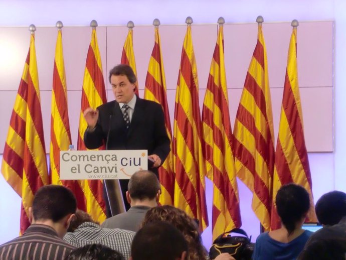 Rueda de prensa del presidente de CiU, Artur Mas.
