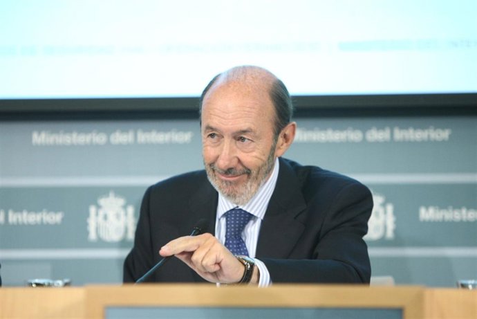 ministro de Interior, Alfredo Pérez Rubalcaba