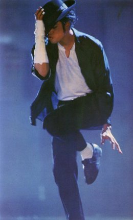 El cantante Michael Jackson durante un concierto