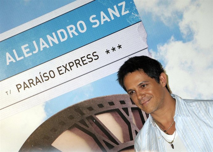 El cantante Alejandro Sanz en la presentación de 'Paraíso Express'