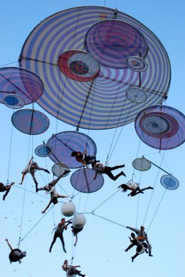 Momento del ensayo de la obra teatral 'Muaré'