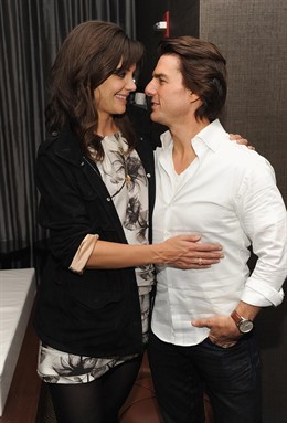 Katie Holmes y Tom Cruise en una fiesta celebrada en Nueva York 