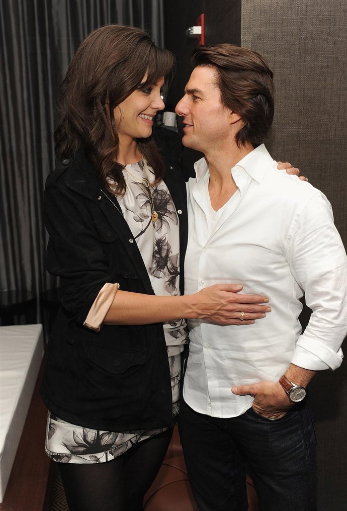 Katie Holmes y Tom Cruise en una fiesta celebrada en Nueva York 