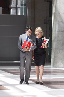 Esperanza Aguirre e Ignacio González a su llegada al Consejo de Gobierno