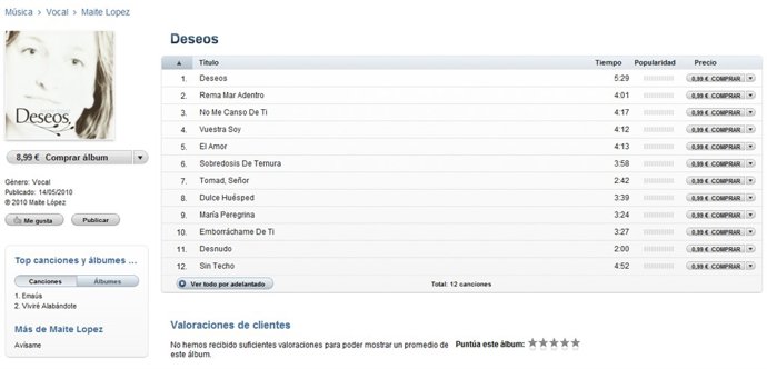 Disco Deseos en iTunes