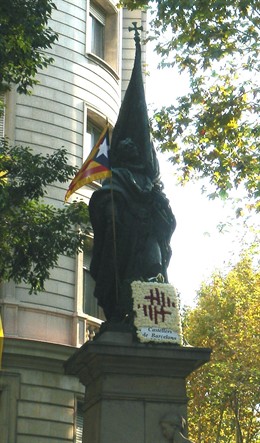 Estatua de Rafael Casanova en Barcelona