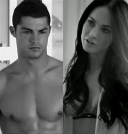 Montaje de Cristiano Ronaldo y Megan Fox para Emporio Armani