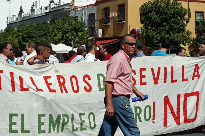 Manifestación de Astilleros en Hytasa