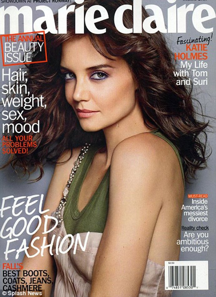 Katie Holmes, portada de la revista 'Marie Claire'