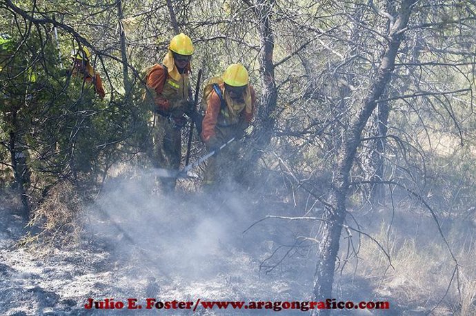 Tareas de extinción de incendios