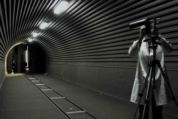 Túnel de ensayos de luminarias de Aido.