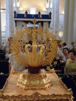 Imagen de la nueva corona de la Virgen del Mayor Dolor, patrona de Aracena. 