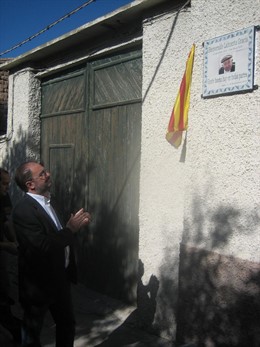 Javier Lambán en el homenaje a Bienvenido Lahuerta
