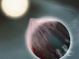 Representación de un exoplaneta siendo destruido por su 'sol'