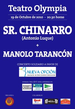 Cartel del concierto solidario que acogerá el Teatro Olympia de Valencia.
